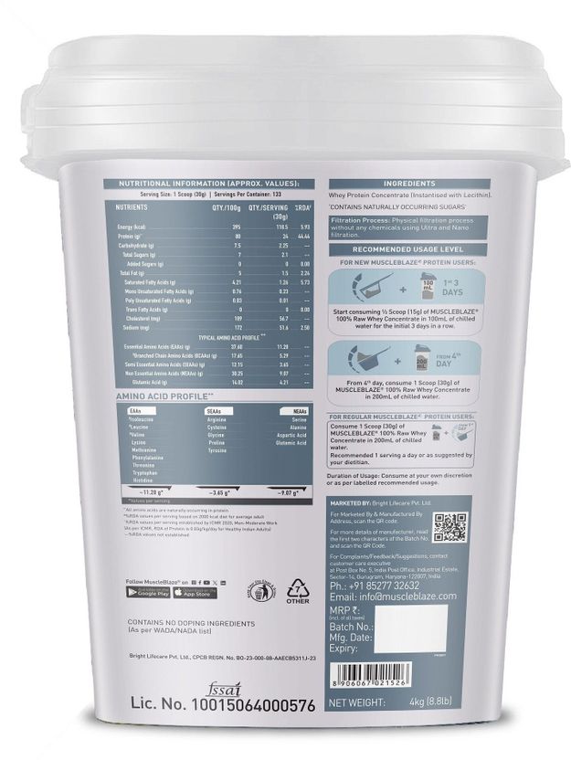 100% Clean Raw Concentrate | 24g Protein per Scoop | Easy to Digest Whey Protein 3