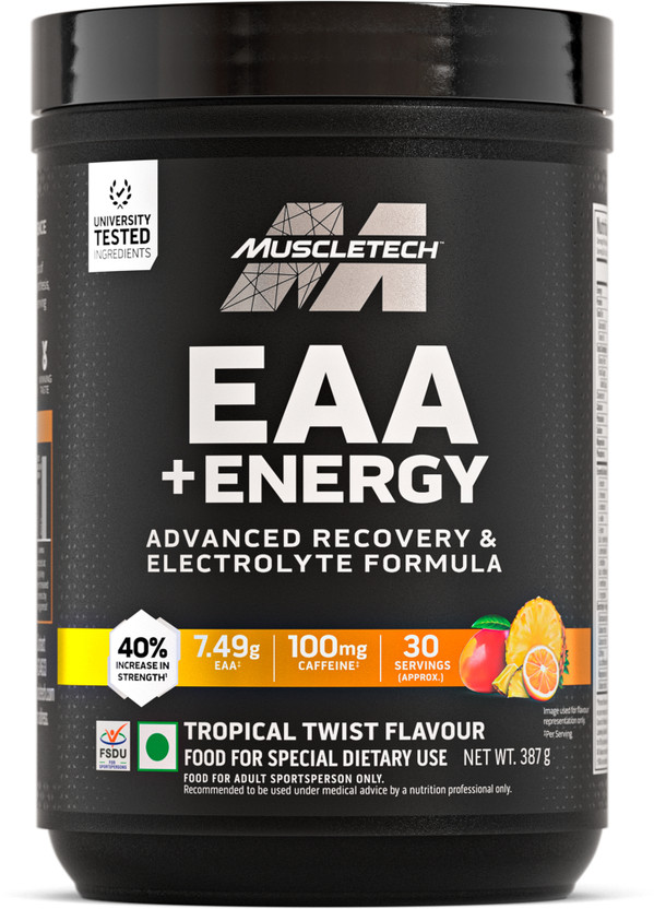 Muscletech EAA + Energy EAA (Essential Amino Acids)(387 g, Tropical Twist)