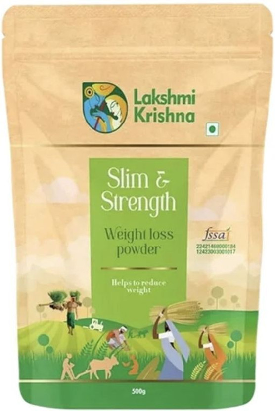 Lakshmi Krishna Slim & Strength Weight Loss Powder Protein Blends(500 g, No flavor)