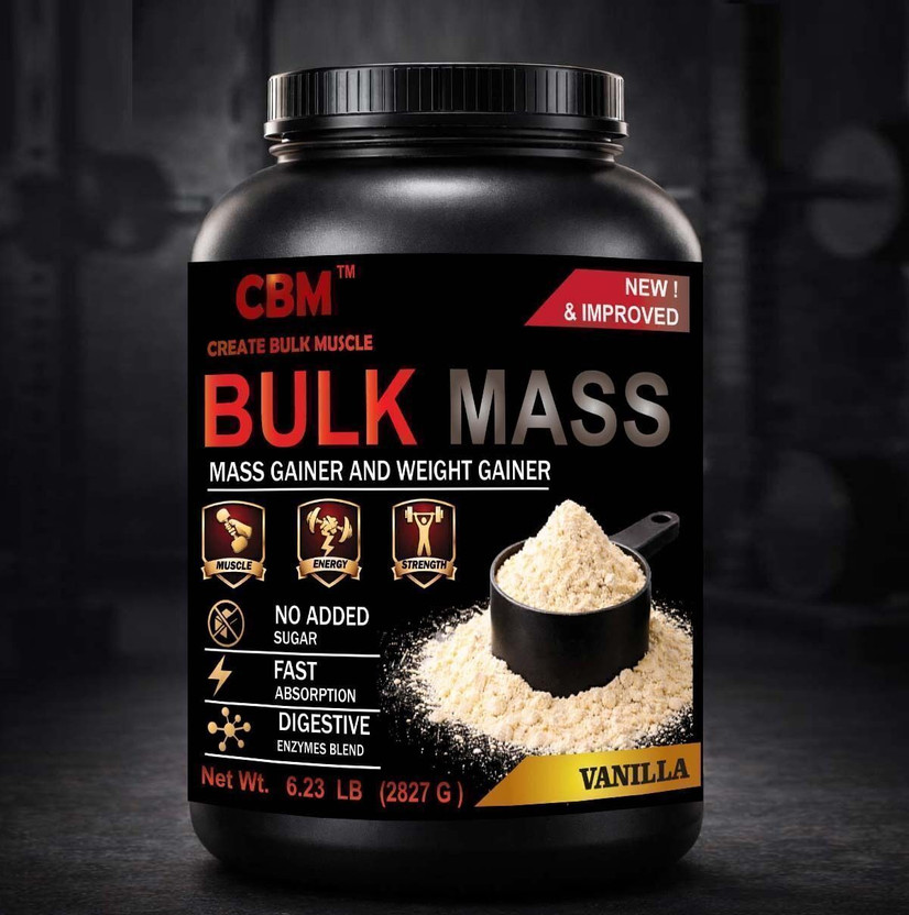 CBM BULK MASS GAINER FOR MUSCLE AND WEIGHT GAIN Weight Gainers/Mass Gainers(3 kg, VANILLA)