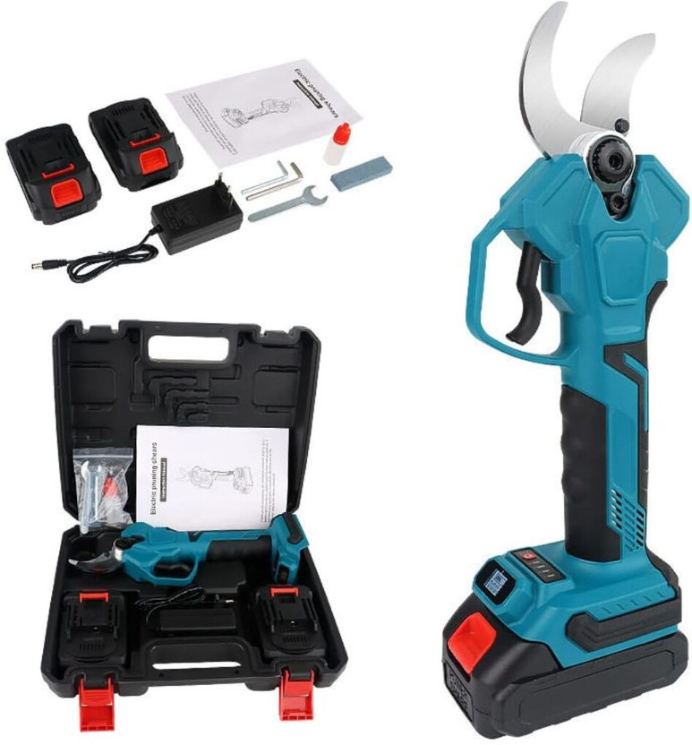 JANCOM Cordless Pruning Shear Electric Pruner with 45mm SK5 Blade, 4 Gears Adjustable Tree Cutter, Garden Tools, Garden Scissor, Flower Cutter, Wood Cutter, Bypass Pruner(Manual)