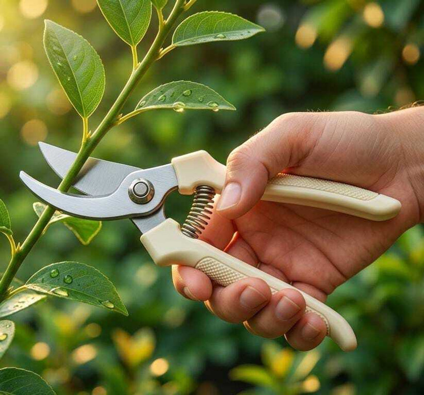 Jiqop Garden Sharp Cutter Pruners Scissor with grip-handle Heavy Duty Plant Cutter Garden Sharp Cutter Pruners Scissor with grip-handle Heavy Duty Plant Cutter Bypass Pruner(Manual)