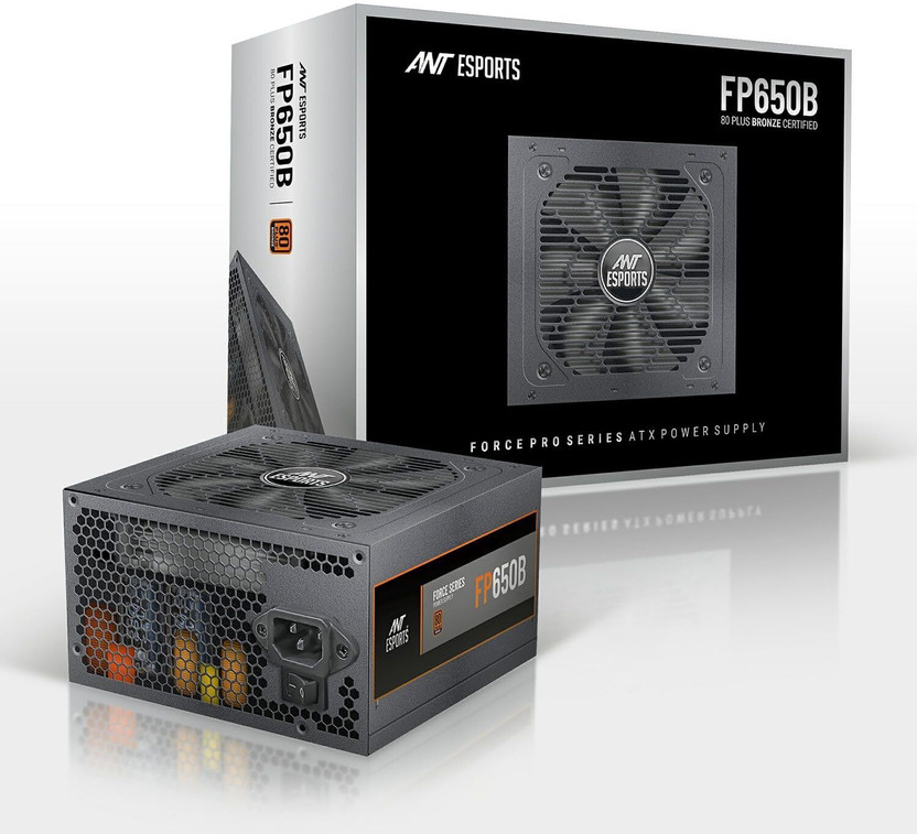 Ant Ant Esports FP650B 80 Plus Bronze Certified Non-Modular Power Supply for PC 650 Watts Computer PSU with 6 SATA Cables(Black) - Flipkart Deal