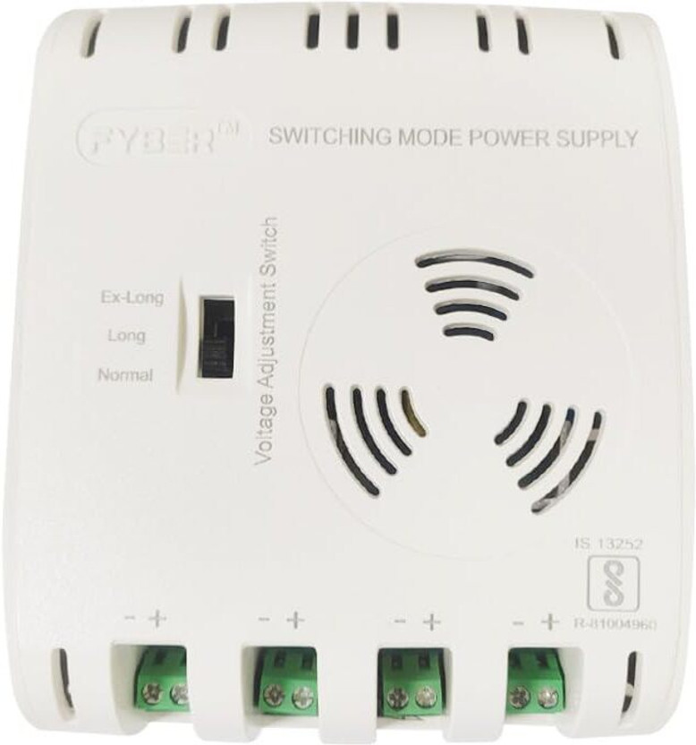 FYBER SMPS for CCTV Camera 4 Channel Power Supply 12 Volt Suitable for HD Analog 12 Watts Computer PSU with 0 SATA Cables(Multicolor)