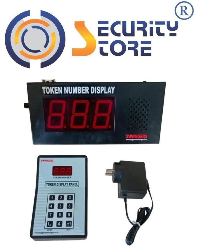 Security Store Token Display System With Ding Dong Sound For Hospital , clinics , Food outlets /3 Digit LED Patient Calling System Indoor PA System(75 W)