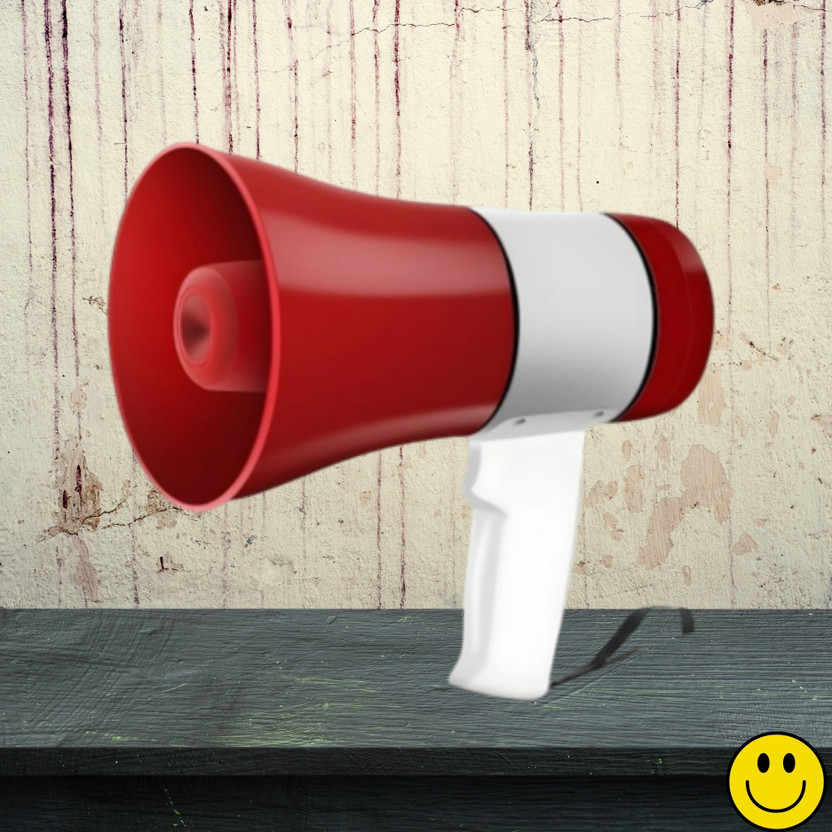 SACRO Handheld Megaphone with Siren, Microphone & Rechargeable for Outdoor EventsB136 Megaphone Portable Megaphone Siren Loudspeaker Function &Long Battery BackupQ136 Outdoor PA System(500 W)