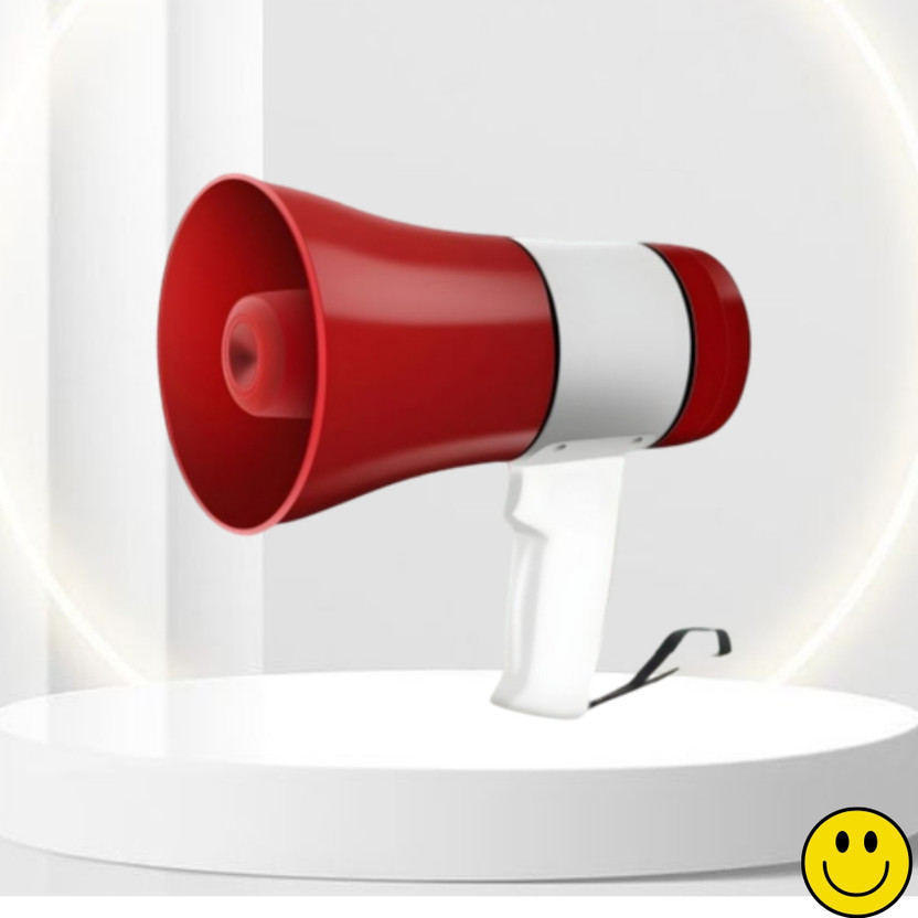 FRONY Handheld Megaphone with Siren, Microphone & Rechargeable for Outdoor EventsA181 Megaphone Portable Megaphone Siren Loudspeaker Function &Long Battery BackupA181 Outdoor PA System(500 W)