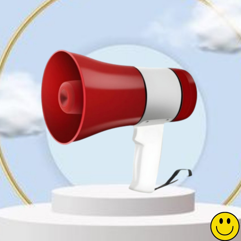 GUGGU Handheld Megaphone with Siren, Microphone & Rechargeable for Outdoor EventsA343 Megaphone Portable Megaphone Siren Loudspeaker Function &Long Battery BackupR343 Outdoor PA System(500 W)