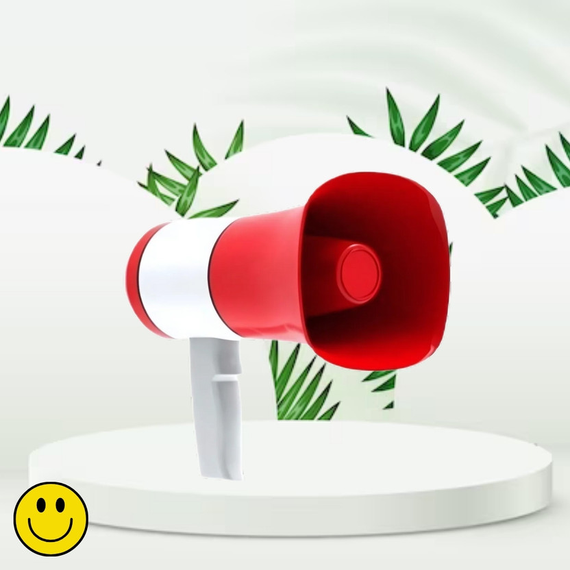 SACRO Handheld Megaphone with Siren, Microphone & Rechargeable for Outdoor EventsA27 Bhopu Portable Megaphone, Siren Loudspeaker Function and Long Battery BackupE27 Outdoor PA System(500 W)