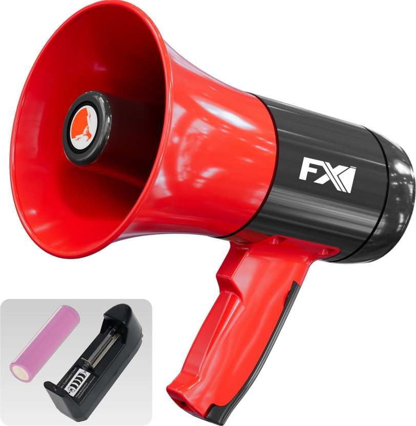 FXI MP-619 Speaker for Announcing; Talk; Record; Play; Siren; Music, USB and Memory Card Input, Handheld Bluetooth Megaphone with Battery and Charger Indoor, Outdoor PA System(100 W)