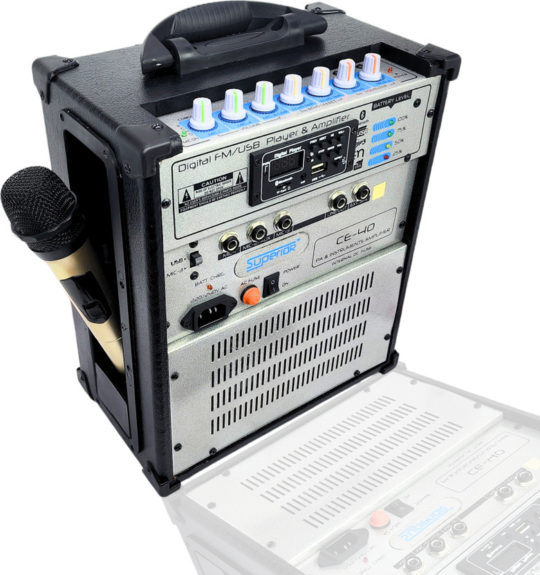 Superior ™ CUBE-40 P.A. Digital Portable Cube Amplifier|Karaoke|Bluetooth|AUX| CUBE-40B Indoor, Outdoor PA System(40 W)