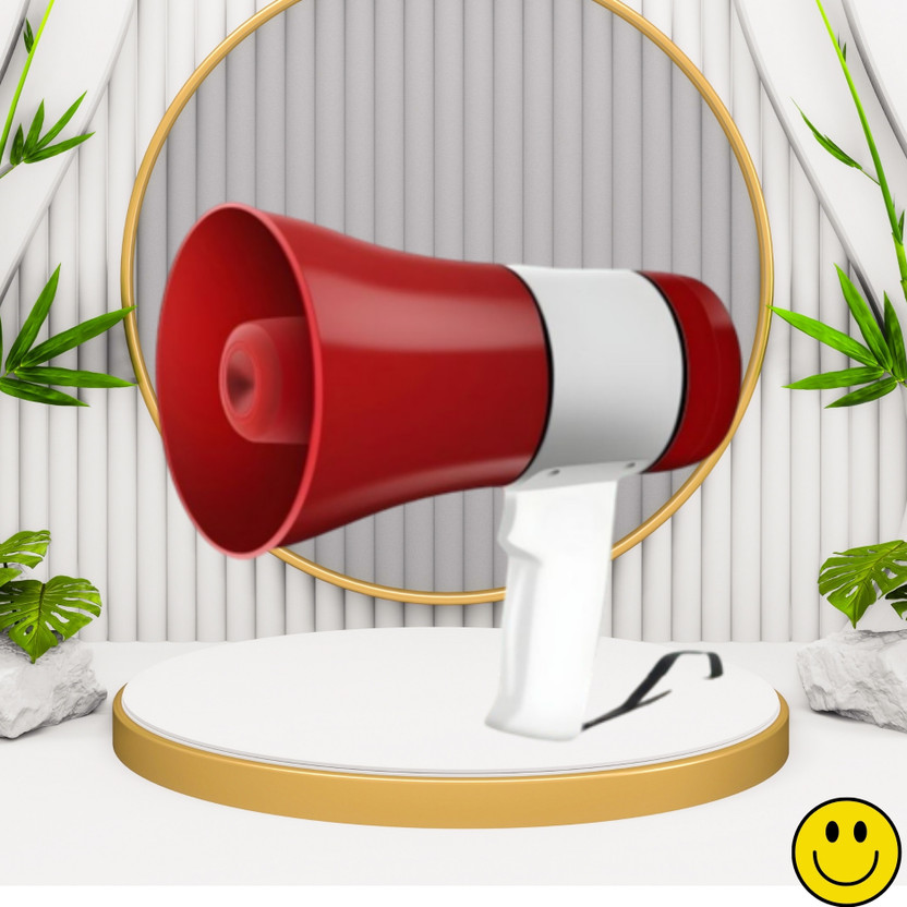 SACRO Handheld Megaphone with Siren, Microphone & Rechargeable for Outdoor EventsA171 Megaphone Portable Megaphone Siren Loudspeaker Function &Long Battery BackupE171 Outdoor PA System(500 W)