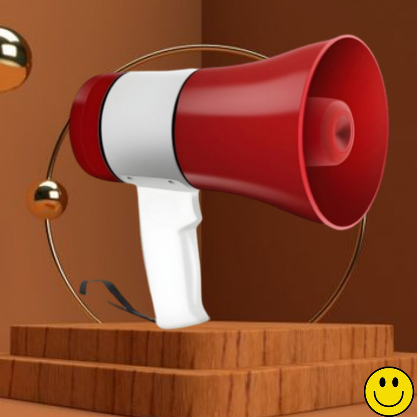 SACRO Handheld Megaphone with Siren, Microphone & Rechargeable for Outdoor EventsA281 Megaphone Portable Megaphone Siren Loudspeaker Function &Long Battery BackupW281 Outdoor PA System(500 W)