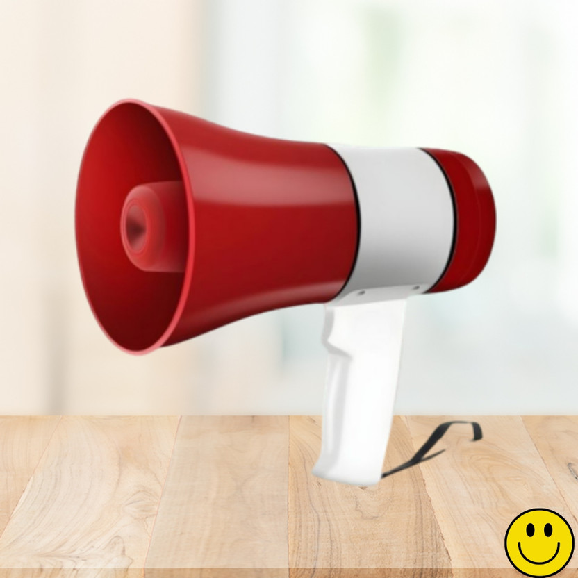SACRO Handheld Megaphone with Siren, Microphone & Rechargeable for Outdoor EventsA385 Megaphone Portable Megaphone Siren Loudspeaker Function &Long Battery BackupQ385 Outdoor PA System(500 W)