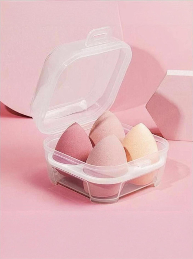 feelhigh cosmetics Blender Sponge 4 Pcs in A Storage Box