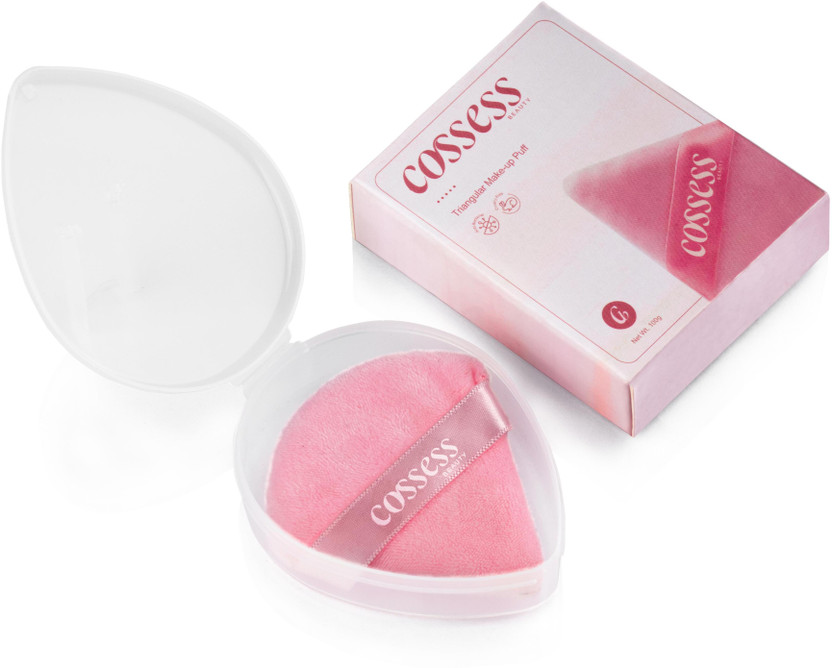 cossess beauty TRIANGLE PUFF PACK OF 2 | WITH 2 Travel Boxs