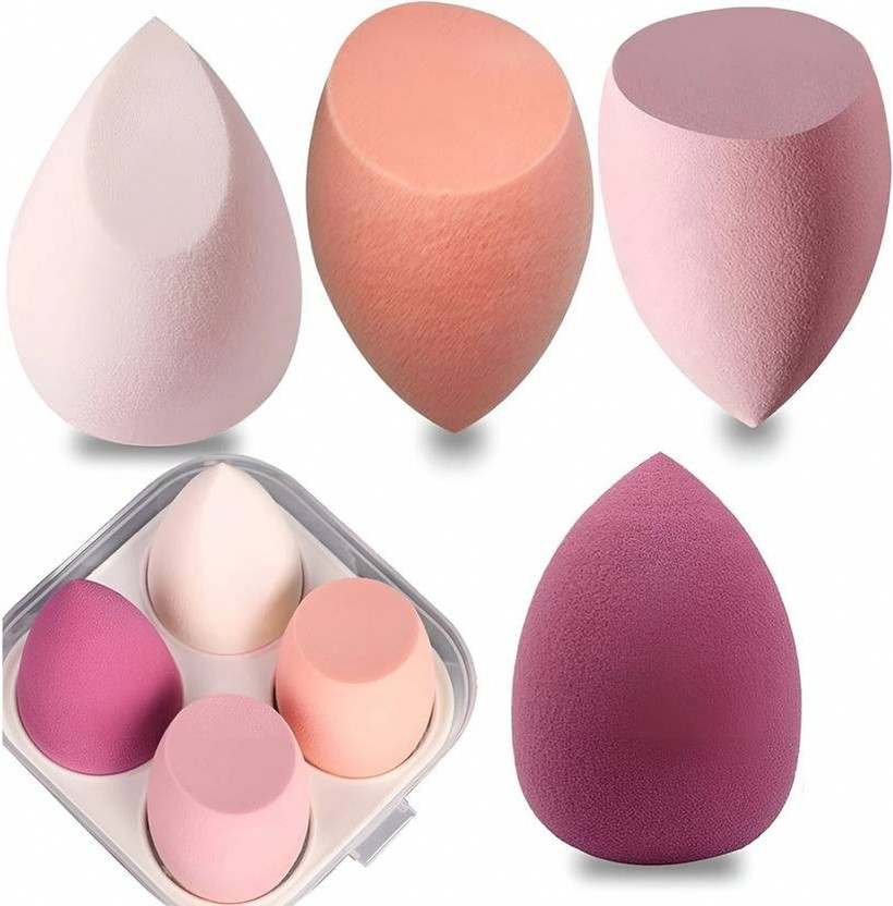 HUDAQUEEN Flawless Day 4pc Makeup Puff Set with Box color size may vary