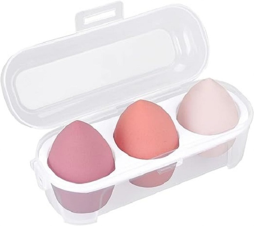 banira 3 Beauty Blender Sponge With storage box, Flawless Natural Look