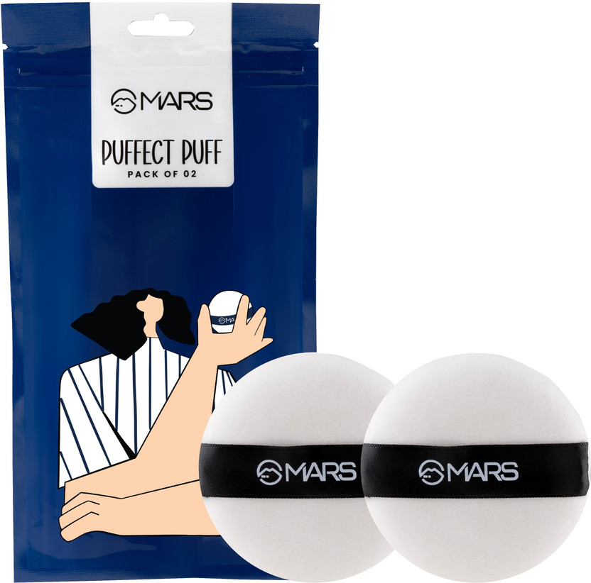MARS Puffect Powder Puff For a Smooth Powder Application and Makeup Blending