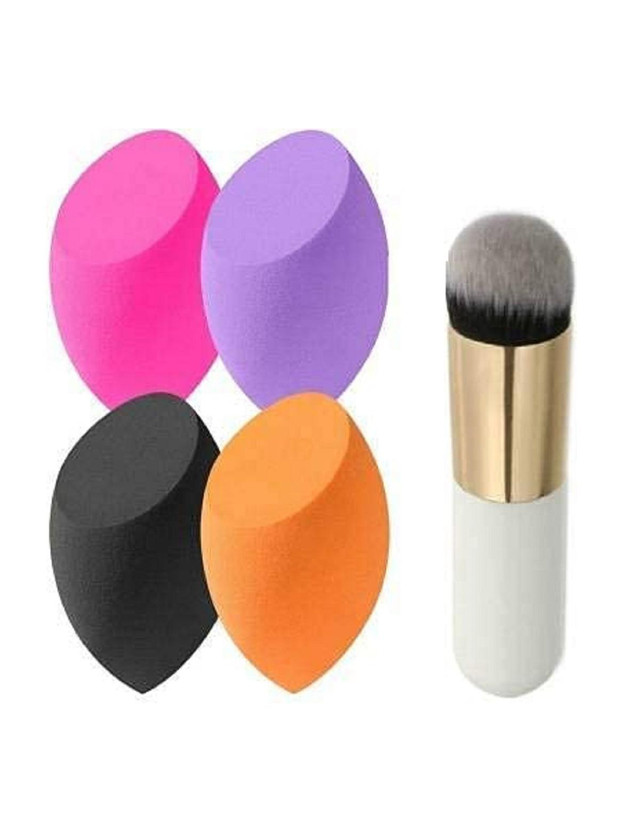 vnz Beauty Blender-Set of 10 Blush Brush with 4 Blending Sponge (5 Items in the set)