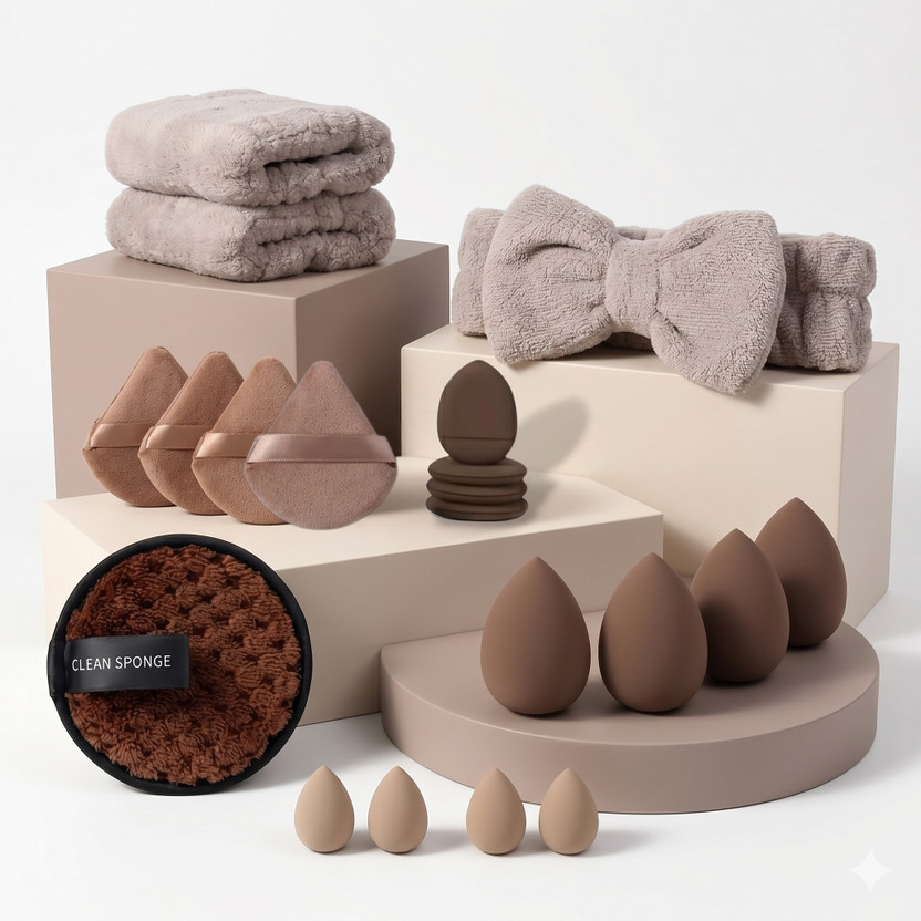 LA VENUST 20pc Professional Beauty Blender Set (Pack of 20, Coffee edition)