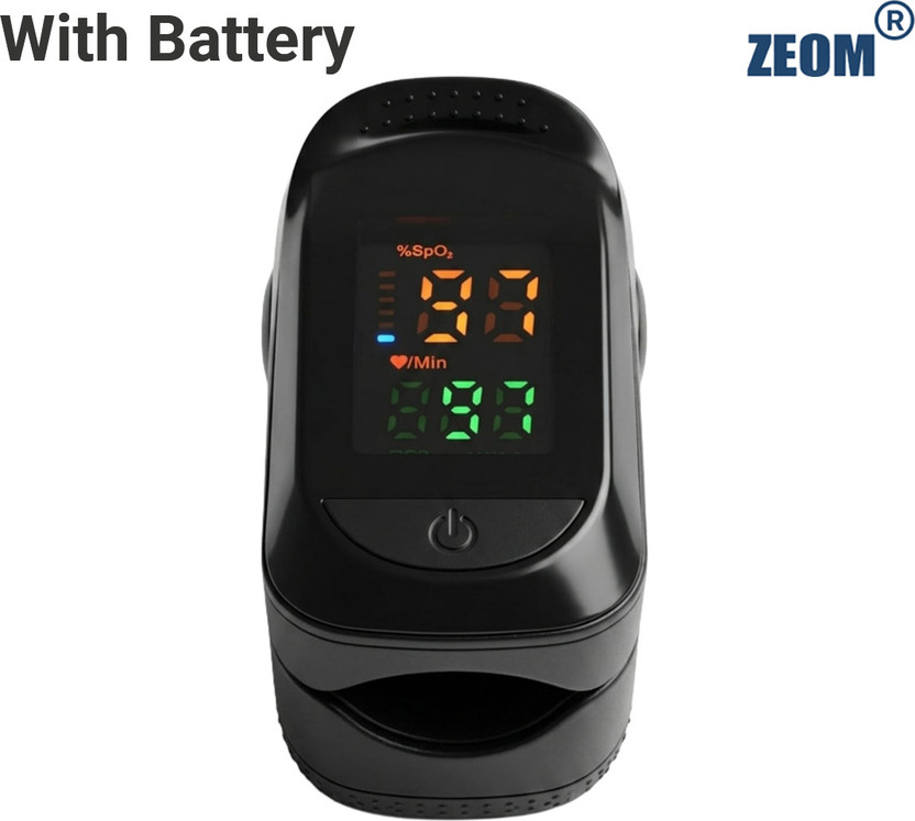 Zeom A2 Pulse Check Machine with LED Screen for SpO2 and Heart Rate Reading Pulse Oximeter(Black)