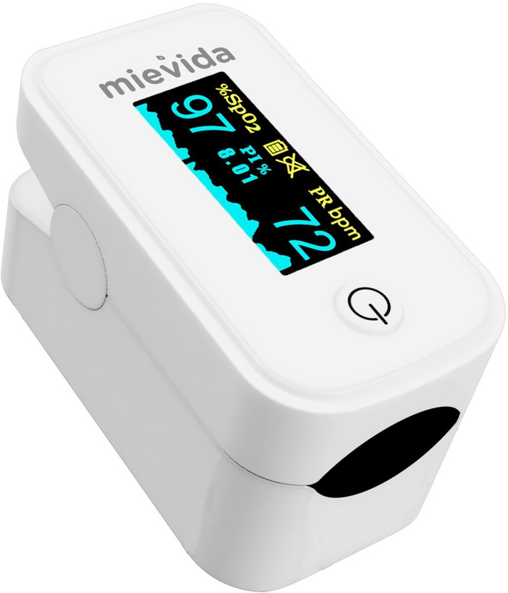Mievida Pulse Oximeter with LED Display and Auto Power off Feature (FDA & CE Approved) Pulse Oximeter(White)