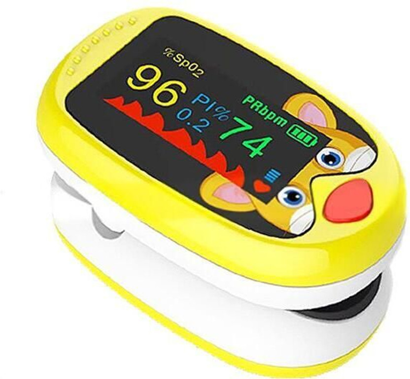 kiaan enterprises Kids Fingertip Pulse Oximeter - [Rechargeable] for SpO2 & Pulse Measurement Pulse Oximeter(Yellow)