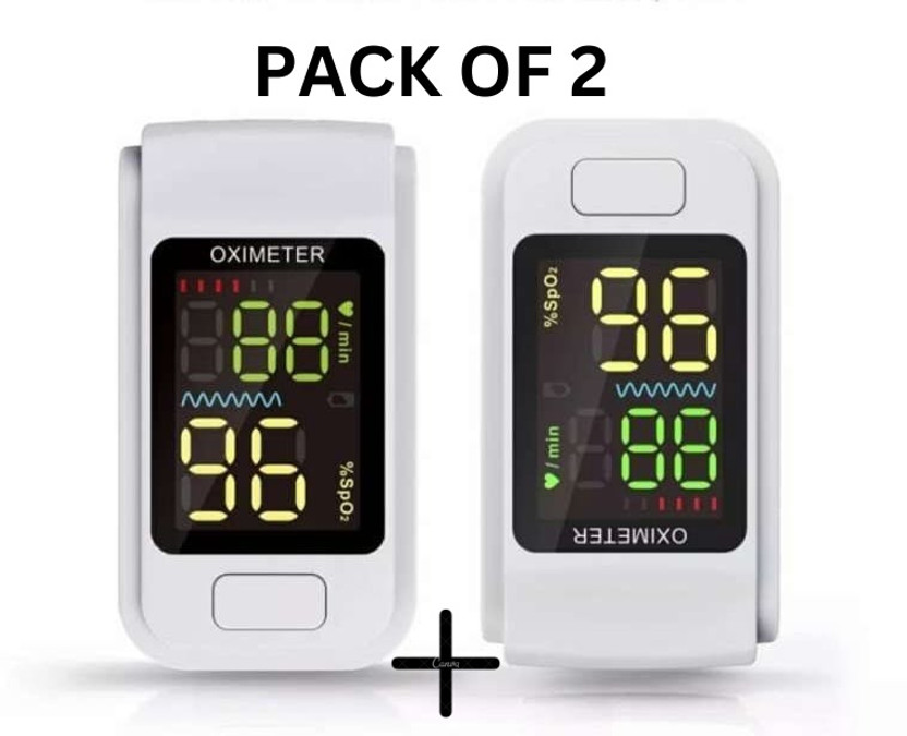 HEALBIRD (Pack of 2) Fingertip Pulse Oximeter |High Accuracy|SPO2|Pulse Rate Pulse Oximeter(White)