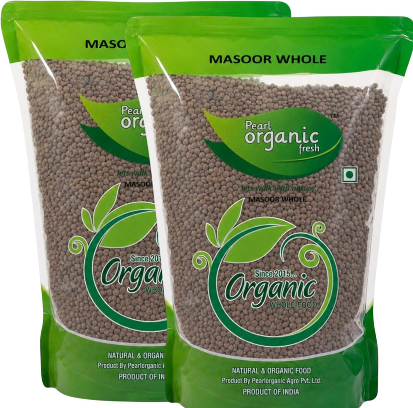 Pearl Organic Fresh Unpolished Masoor Dal (Whole)(2000 g)