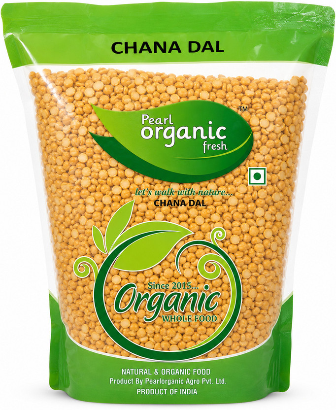 Pearl Organic Fresh Unpolished Yellow Chana Dal (Split)(1000 g)