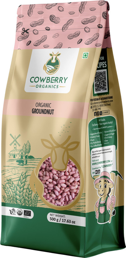 COWBERRY COWBERRY Organic Unpolished Raw Peanut(500 g) - Flipkart Deal