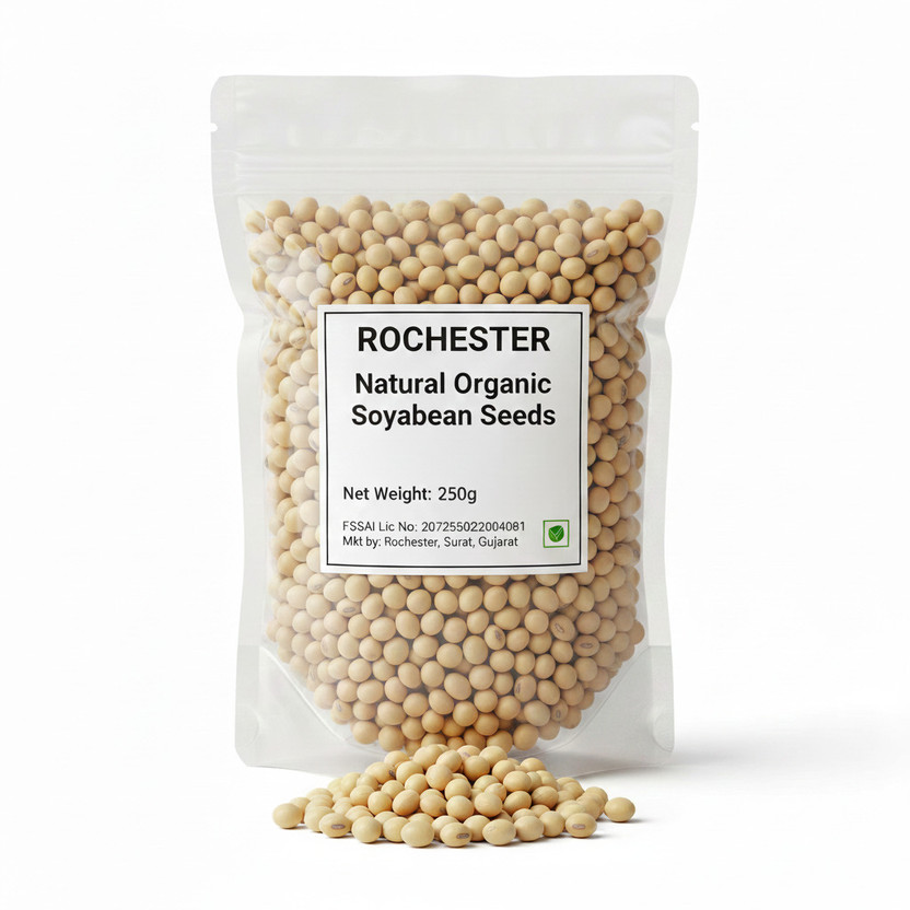 Rochester Organic White Soya Bean (Whole) (Soyabean Seed)(250 g)