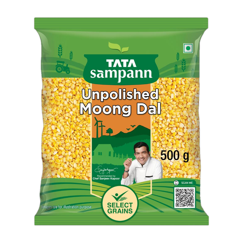 Tata Sampann Unpolished Yellow Moong Dal (Split)(500 g)