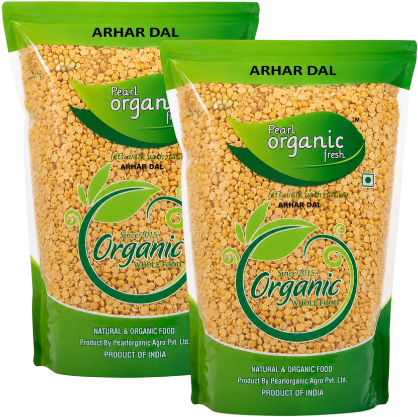 Pearl Organic Fresh Unpolished Yellow Toor/Arhar Dal(2 kg)