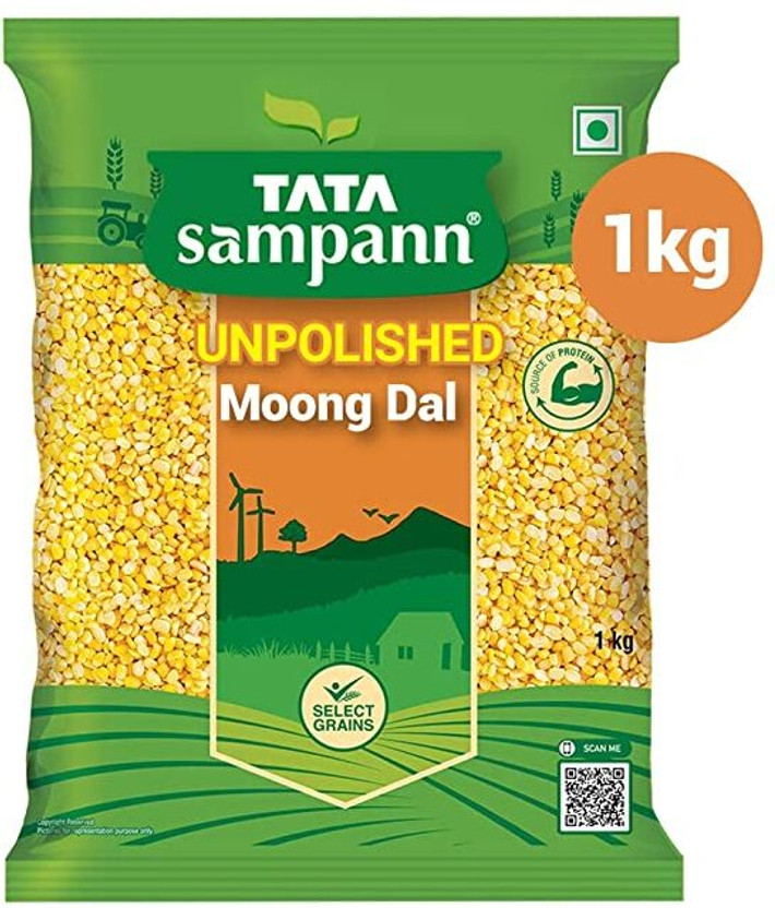 Tata Sampann Organic Moong Dal (Split)(1 kg)