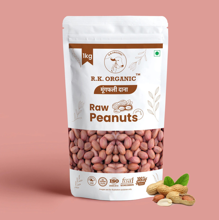 R K ORGANIC Unpolished Raw Peanut(1 kg)