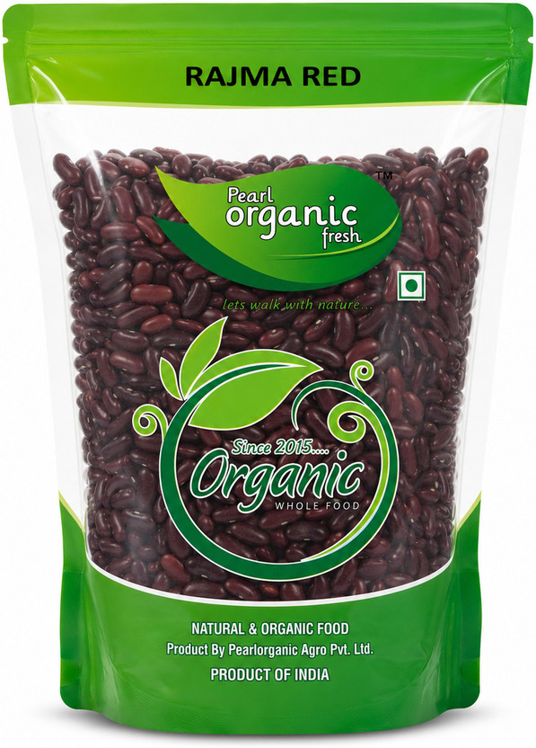 Pearl Organic Fresh Unpolished Rajma(500 g)