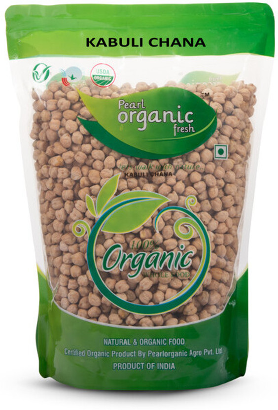 Pearl Organic Fresh Unpolished Kabuli Chana(1000 g)