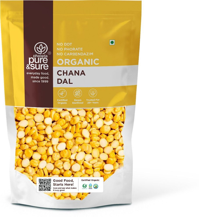 Pure & Sure Organic Unpolished Chana Dal (Split)(500 g)