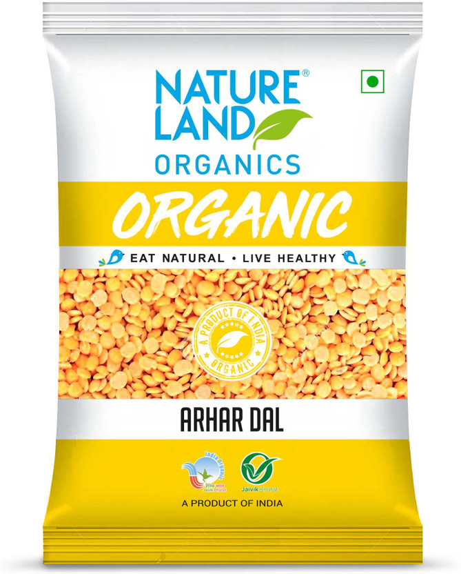 Natureland Organics Yellow Toor/Arhar Dal (Split)(1 kg)