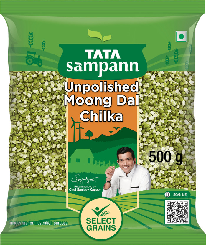 Tata Sampann Green Moong Dal (Split/Chilka)(500 g)