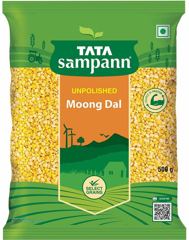 Tata Unpolished Moong Dal (Split)(500 g)