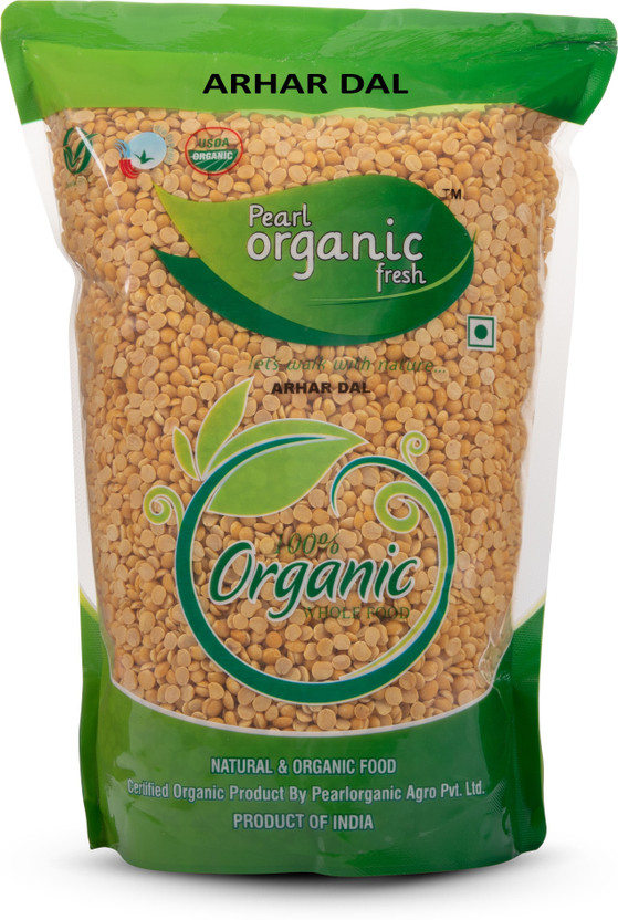 Pearl Organic Fresh Unpolished Yellow Toor/Arhar Dal(500 g)