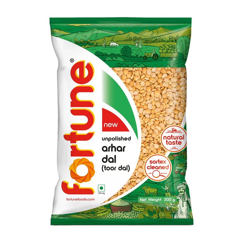 FORTUNE Unpolished Toor/Arhar Dal(500 g)