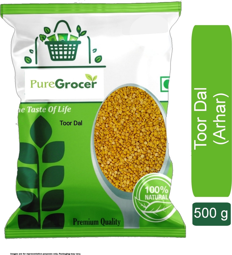Puregrocer Unpolished Yellow Toor/Arhar Dal(500 g)