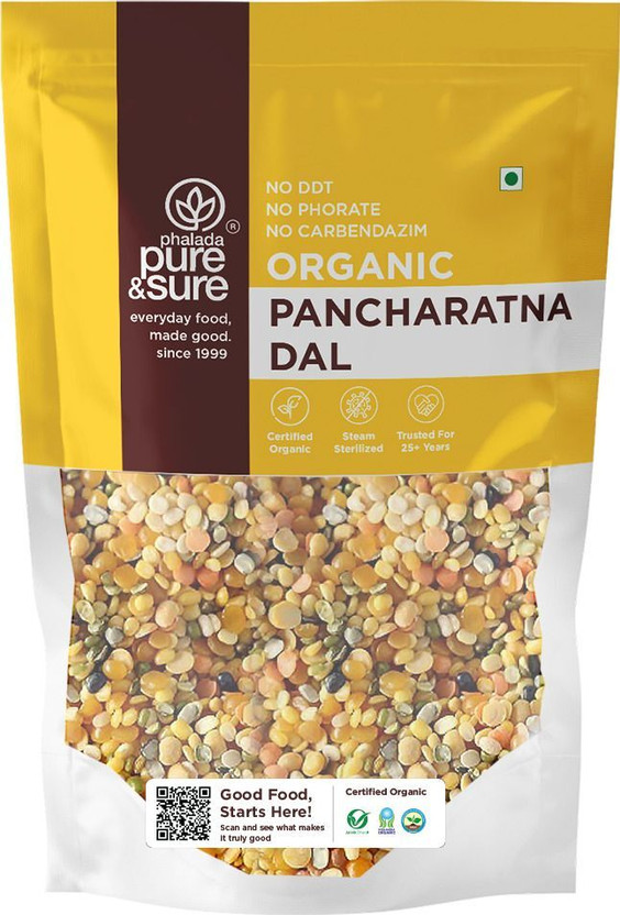 Pure & Sure Organic Unpolished Mix Dal (Split)(500 g)