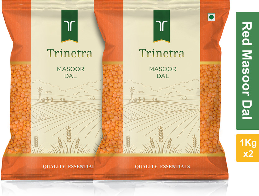 Trinetra Unpolished Masoor Dal (Split)(2 kg)