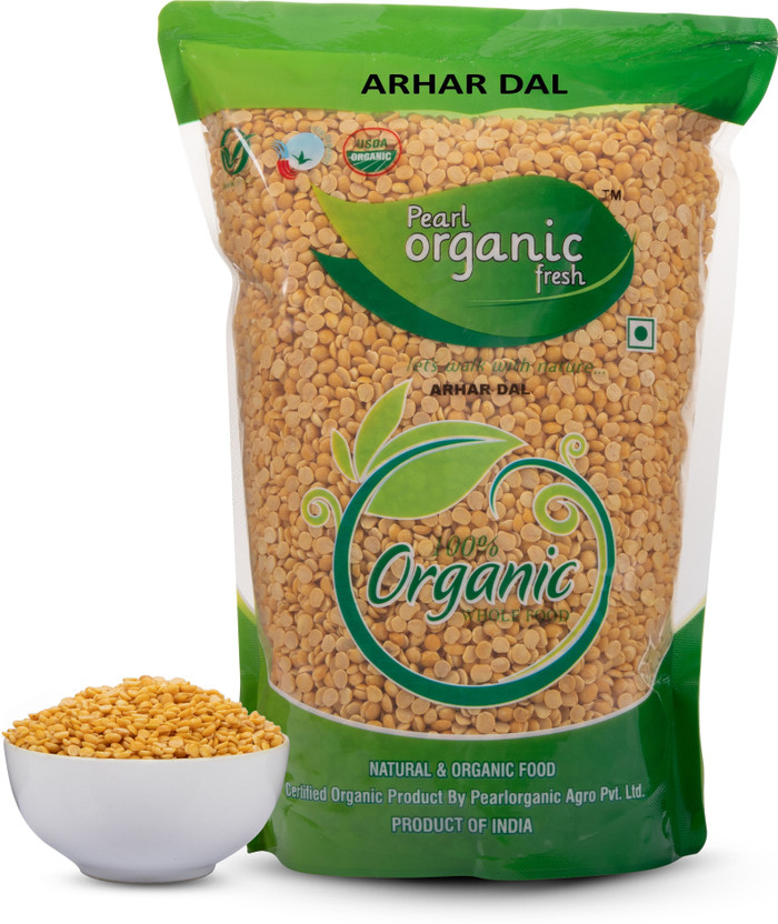 Pearl Organic Fresh Yellow Toor/Arhar Dal (Whole) (Arhar Dal)(1000 g)