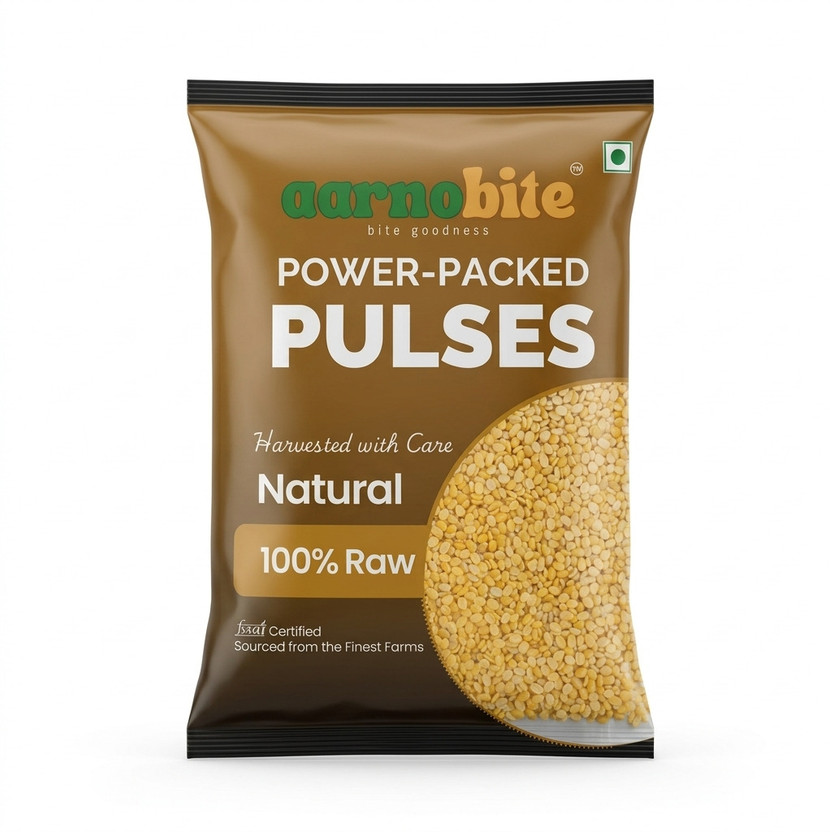 aarnobite : bite goodness Organic Yellow Moong Dal (Split) (Natural Split High Protein Rich Lentils)(500 g)